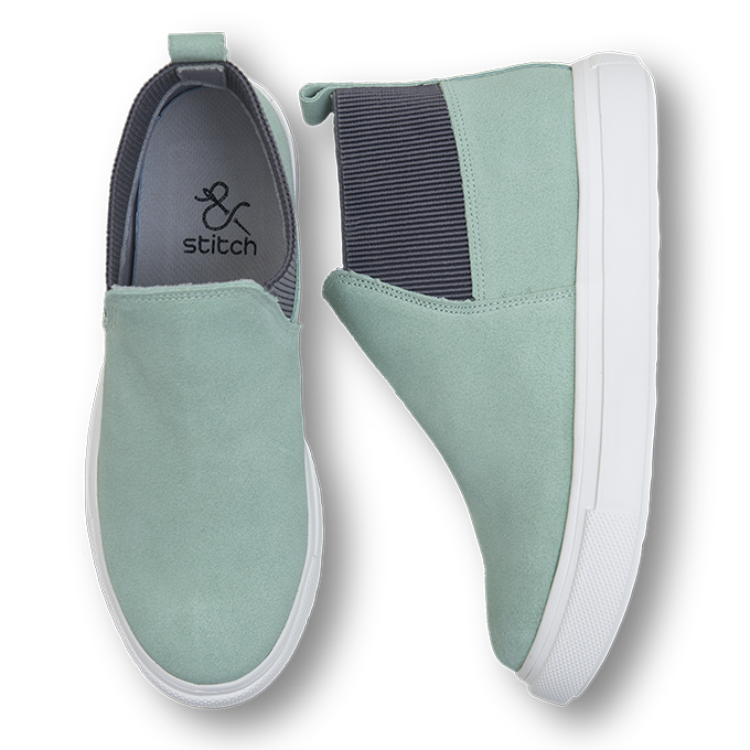 柔革無憂低筒腳踝靴